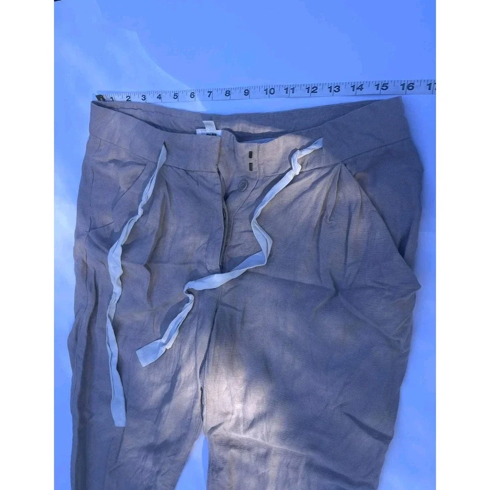 Wilfred Aritzia Linen‎ Blend Pants Women's Size 4 Taupe Drawstring Casual